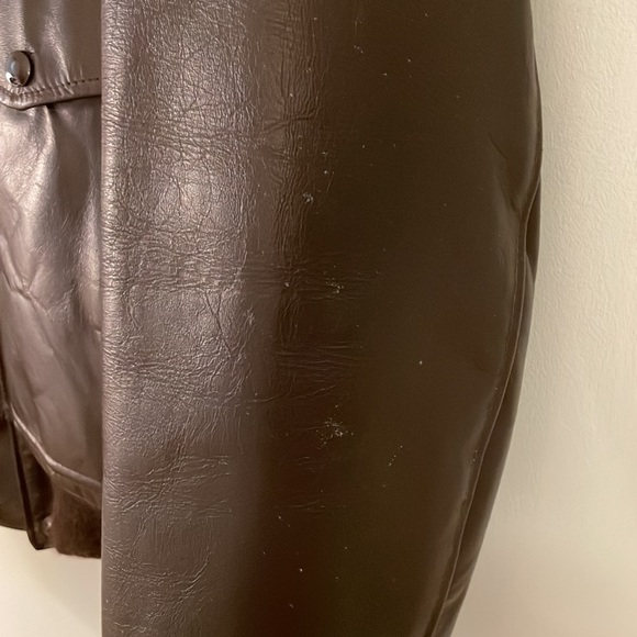 Vintage Sears Men’s Brown Leather Flight Style Jacket, 40 Regular - Picture 11 of 16